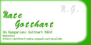 mate gotthart business card