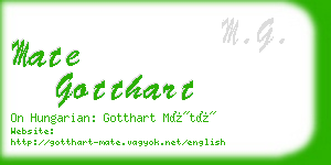 mate gotthart business card